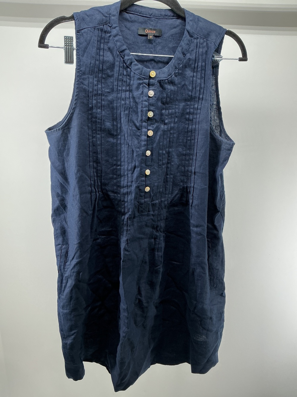 100% European Linen Sleeveless Swing Dress